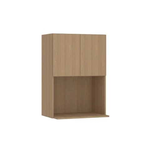 Armário de Parede Modulado 60cm com Nicho de Micro-ondas 2 Portas Slim Luciane