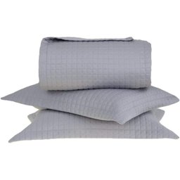 Kit Colcha Buddemeyer Queen Bud Colors cetim 270 fios Cinza - 1