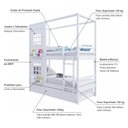 Ver imagem 3 de Treliche Casinha Reta com 02 Janelas Madeira Maciça Branco Housin