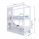 Ver imagem 4 de Treliche Casinha Reta com 02 Janelas Madeira Maciça Branco Housin