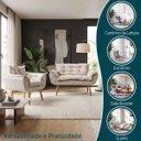 Ver imagem 4 de Kit Namoradeira e Poltrona Decorativa para Sala Recepção Manicure Consultório Alice Tecido Suede