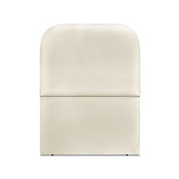 Cabeceira Estofada Solteiro Alana 90cm Corino Bege - 1