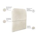 Ver imagem 2 de Cabeceira Estofada Solteiro Alana 90cm Corino Bege