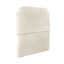 Ver imagem 4 de Cabeceira Estofada Solteiro Alana 90cm Corino Bege