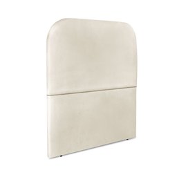 Cabeceira Estofada Solteiro Alana 90cm Corino Bege - 4