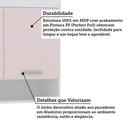 Ver imagem 4 de Armário Aéreo Maleiro Modulado 97cm 2 Portas Alpes Luciane Móveis
