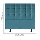 Ver imagem 2 de Cabeceira Estofada Cama Box Casal King 195cm Espanha Suede Azul Turquesa- Mabe Magazine