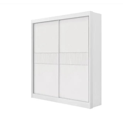 Guarda Roupa Santorini 2 Portas Ripado Branco - D Doro