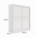 Ver imagem 2 de Guarda Roupa Santorini 2 Portas Ripado Branco - D Doro