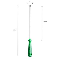 Kit com 3 Chaves de Phillips 5x250mm Tramontina com Ponta Magnetizada Imantada em Aço Vanádio - 2