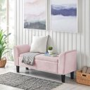 Ver imagem 2 de Recamier Bau Malibu 1,20m Suede Rosa Bebe - Inova Decor Inova Decorações