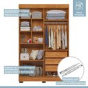Ver imagem 3 de Quarto de Bebê Completo Guarda-Roupa, Berço e Cômoda Manu Tigus Baby
