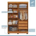Ver imagem 4 de Quarto de Bebê Completo Guarda-Roupa, Berço e Cômoda Manu Tigus Baby