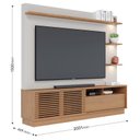 Ver imagem 2 de Estante Home Theater Ambiente Campache Freijó Off White Matte - Colibri