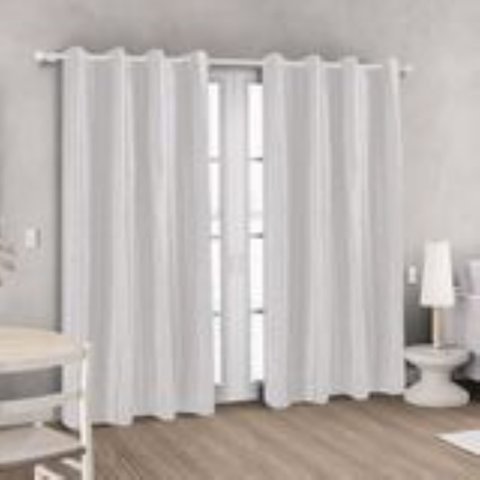 Cortina de Cetim para Sala Satiné Branco 230 X 264 Cm