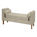 Ver imagem 3 de Kit Cabeceira e Calçadeira Baú para Cama Box Solteiro 90cm Pietro Bouclê - Sofa Store:bouclê Bege
