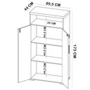 Ver imagem 5 de Armário para Escritório com Chave Office Multiuso Atria Executiva A02 Nogal Preto - Lyam Decor