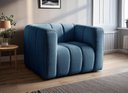 Ver imagem 1 de Poltrona Mona Cor:Linho Azul 330
