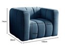 Ver imagem 3 de Poltrona Mona Cor:Linho Azul 330