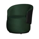 Ver imagem 2 de Poltrona Organica Beatriz Veludo Verde C/ Composê Corano Preto - Lm Decor