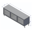 Ver imagem 3 de Rack para TV até 55 Polegadas 135cm 03 Portas de Vidro 2 Prateleiras