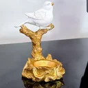 Ver imagem 3 de Escultura Decorativa Pássaro Poliresina Castiçal 16x10