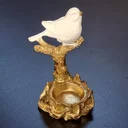 Ver imagem 2 de Escultura Decorativa Pássaro Poliresina Castiçal 16x10