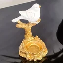 Ver imagem 4 de Escultura Decorativa Pássaro Poliresina Castiçal 16x10