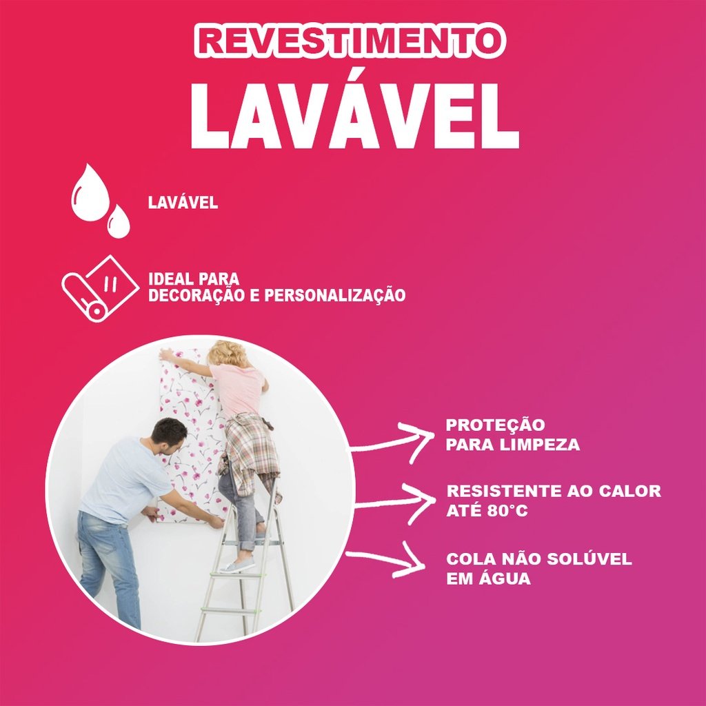 Papel de Parede Ads. Tijolinho Branco Gesso Demolição 3D Lavável 3 M - 7