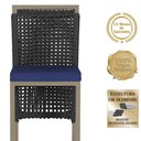 Ver imagem 3 de Mesa Bistrô e 2 Banquetas Roma Fendi Corda Estofado 10 Trama Preto