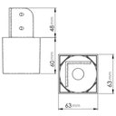 Ver imagem 3 de Kit 8 Pés para Guarda Roupa Cinamomo Quadrado Regulável 60 Mm