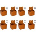 Ver imagem 1 de Kit 8 Pés para Guarda Roupa Cinamomo Quadrado Regulável 60 Mm