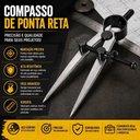 Ver imagem 3 de Compasso de Ponta Reta Profissional 8 Polegadas Precisão em Medicoes Aco Carbono Inox
