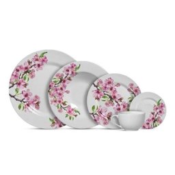 Aparelho de Jantar Alleanza Cerejeiras Cerâmica 30 Peças - 1 Aparelho de Jantar Alleanza Cerejeiras Cerâmica 30 Peças - 1