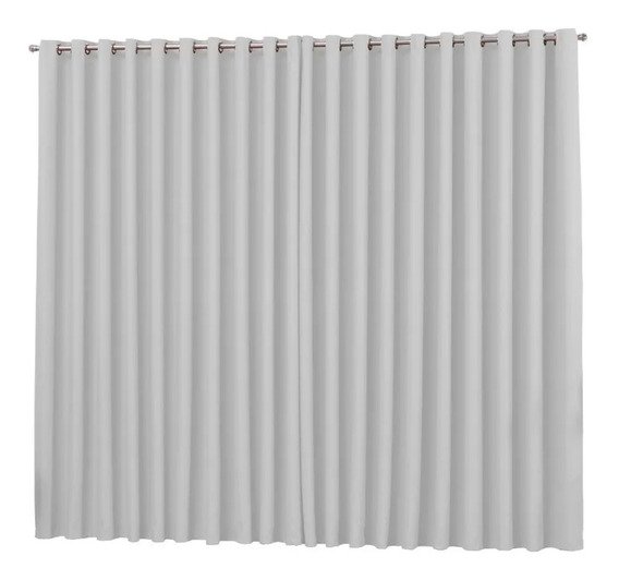 cortina para sala quarto tecido blackout branco 4,00x2,50