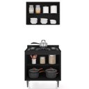 Ver imagem 5 de Armário de Cozinha e Balcão Cooktop Pérola Z34 Preto - Mpozenato