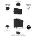Ver imagem 3 de Armário de Cozinha e Balcão Cooktop Pérola Z34 Preto - Mpozenato
