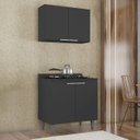 Ver imagem 2 de Armário de Cozinha e Balcão Cooktop Pérola Z34 Preto - Mpozenato