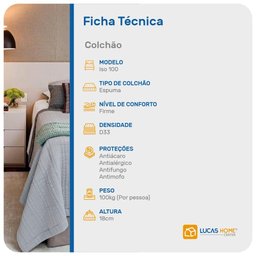 Colchão de Espuma D33 One Face Ortobom Iso 100 Solteiro 78cm - 5