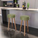 Ver imagem 2 de Kit 2 Banquetas Altas Área Externa/interna Londres Pés Palito Tecido Sintético Verde Salaone