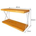 Ver imagem 3 de Prateleira Dual 60cm Industrial Carvalho e Branco