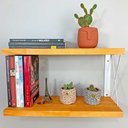 Ver imagem 1 de Prateleira Dual 60cm Industrial Carvalho e Branco