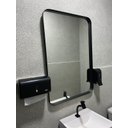 Ver imagem 2 de Espelho Retangular Moldura Metal 70x40cm Cantos Arredondados