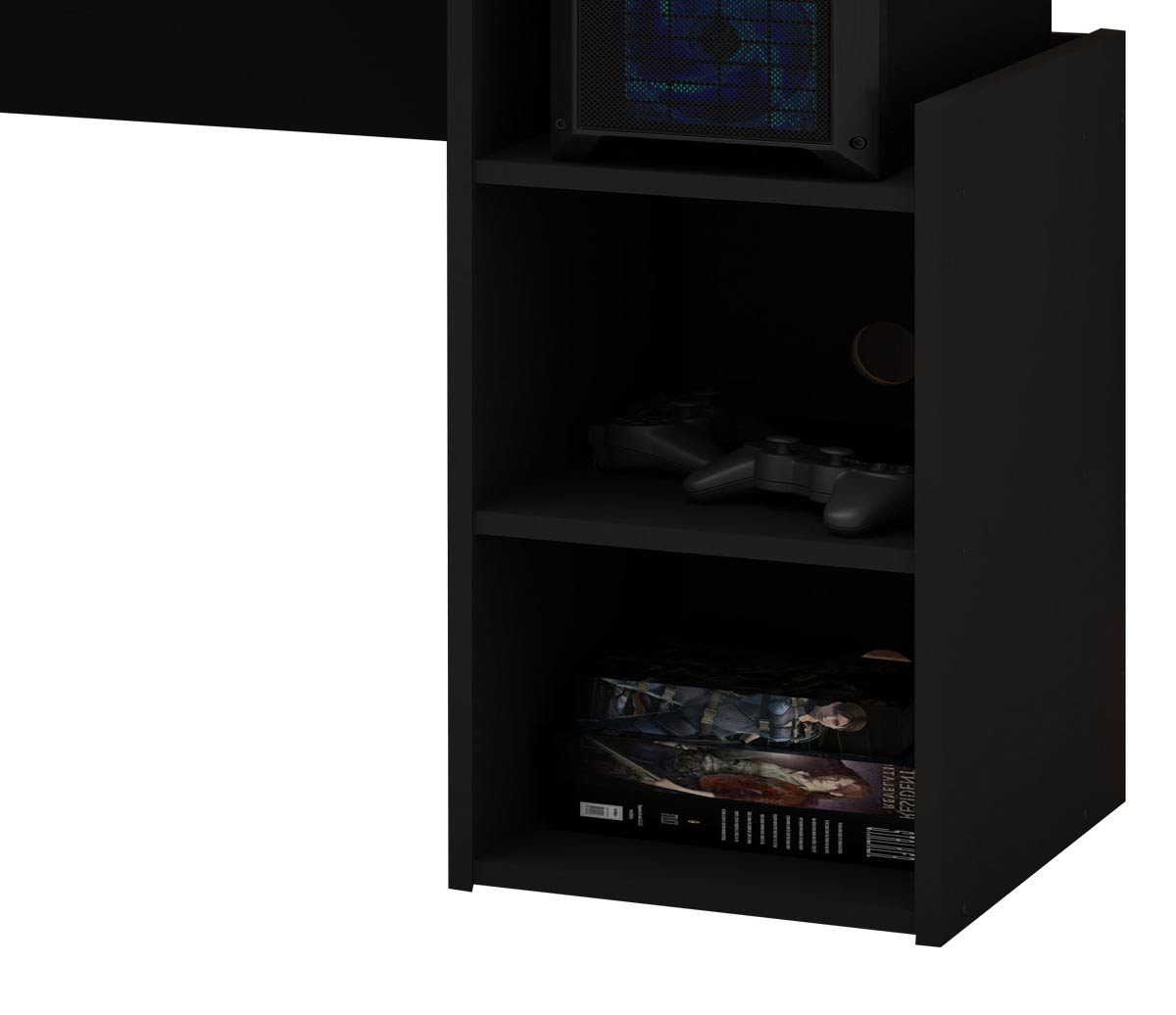 Mesa para Computador Gamer Preto com Azul - Gelius Móveis - 4