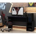 Ver imagem 2 de Mesa para Computador Gamer Preto com Azul - Gelius Móveis