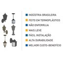 Ver imagem 2 de Luminária Arandela Modena Preta 16,5x21x38cm de Parede Externa Interna Lâmpada E27