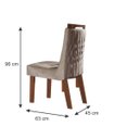 Ver imagem 6 de Conjunto Sala de Jantar Mesa com Tampo de Vidro Safira 6 Cadeiras Atena Lj Móveis