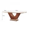 Conjunto Sala de Jantar Mesa com Tampo de Vidro Safira 6 Cadeiras Atena Lj Móveis - 3