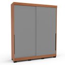 Ver imagem 2 de Roupeiro Solteiro Madri 2 Portas 2 Gavetas 177x213cm Cinza/Freijó 250703