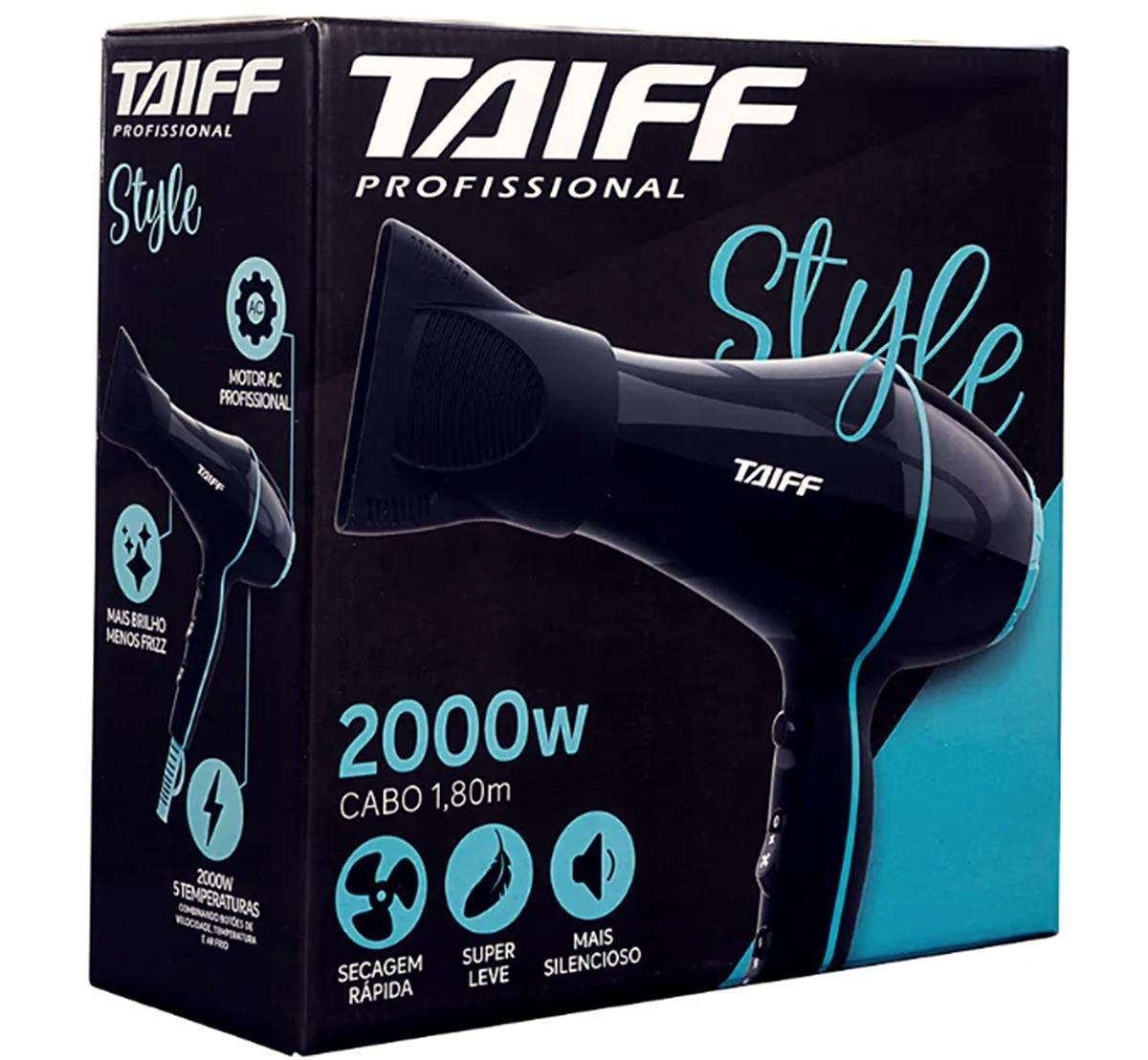 Secador Style 2000w Preto 110v - Linha Clássica Taiff - 6